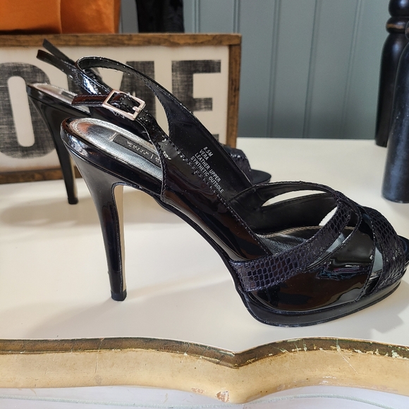 WHBM Vera Platform Slingback Heels Size 8.5 - Picture 7 of 11